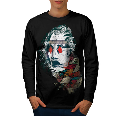 Diamond Eye Face Vibe Mens Long Sleeve T-Shirt