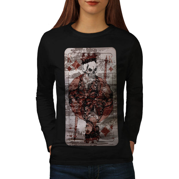 Death King Playing Womens Long Sleeve T-Shirt