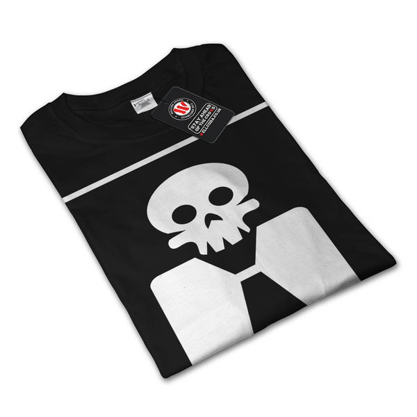 Monday Blues Skull Mens Long Sleeve T-Shirt