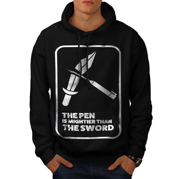 Pen Mightier Sword Mens Hoodie