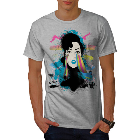 Rainbow Tears Lady Mens T-Shirt