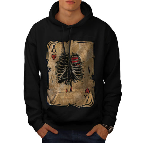 Skeleton Ace Hearts Mens Hoodie