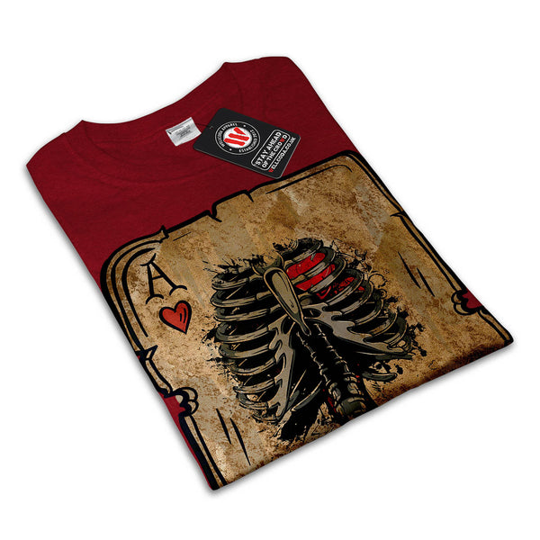 Skeleton Ace Hearts Womens T-Shirt