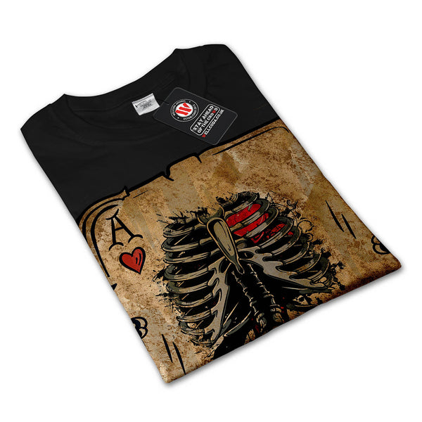 Skeleton Ace Hearts Womens Long Sleeve T-Shirt