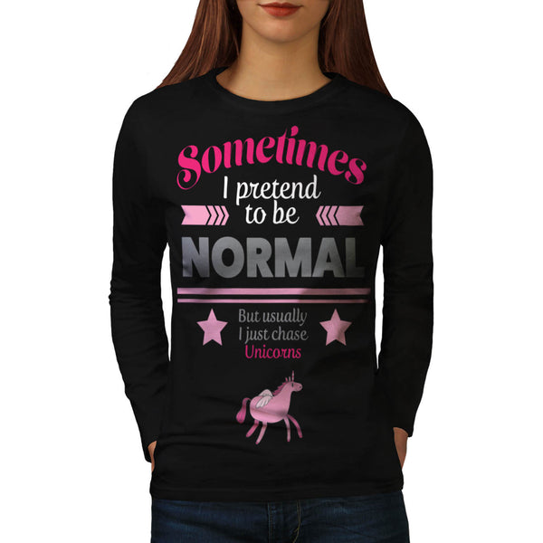 Normal Chase Unicorns Womens Long Sleeve T-Shirt