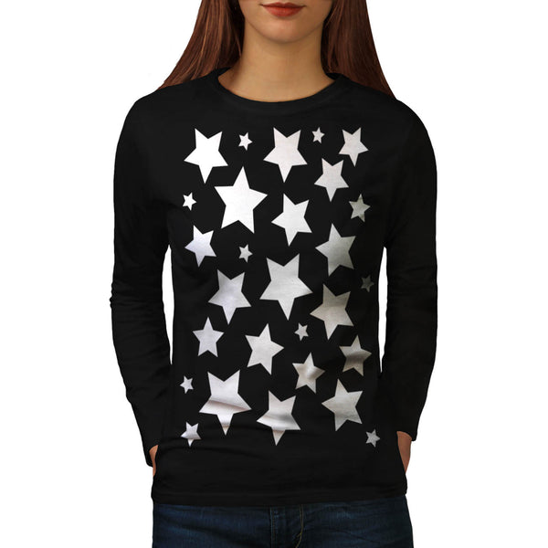Multiple Star Effect Womens Long Sleeve T-Shirt