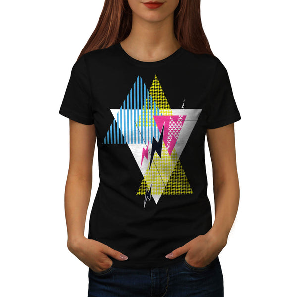 Lightning Bolt Triangle Womens T-Shirt
