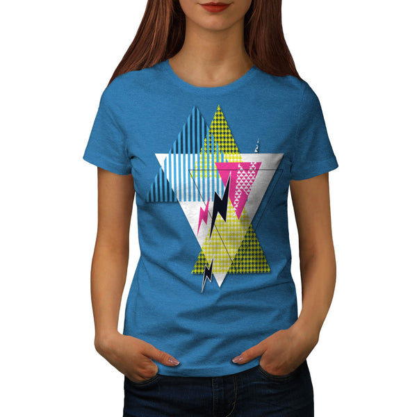 Lightning Bolt Triangle Womens T-Shirt
