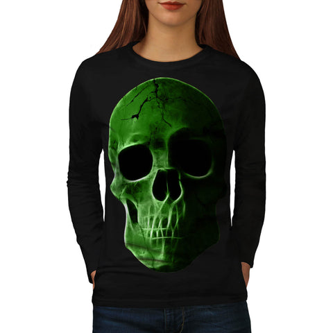 Skull Hell Soul Glow Womens Long Sleeve T-Shirt