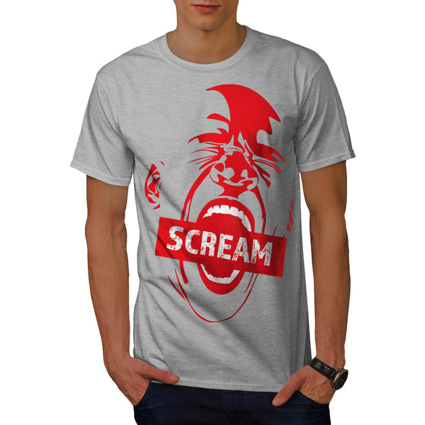 Human Face Scream Mens T-Shirt