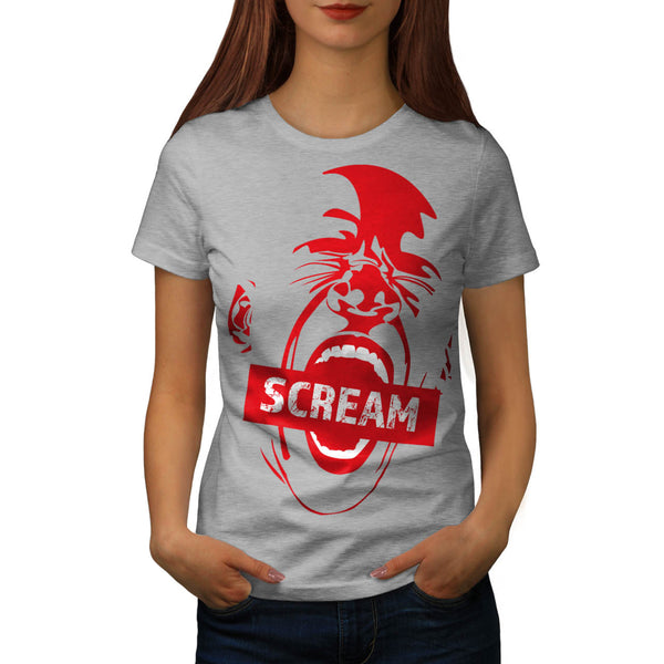 Human Face Scream Womens T-Shirt