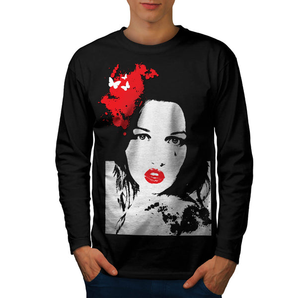 Pretty Face Beauty Mens Long Sleeve T-Shirt