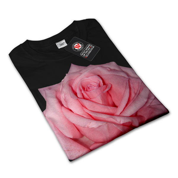 Pink Rose Romantic Womens Long Sleeve T-Shirt