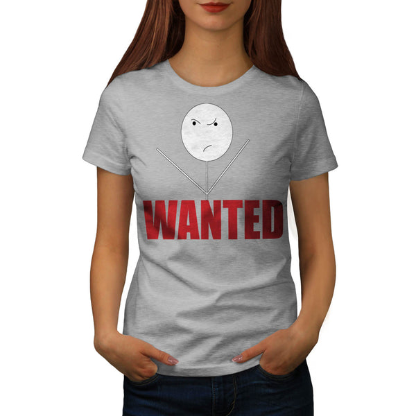 Stick Man Bad Mood Womens T-Shirt