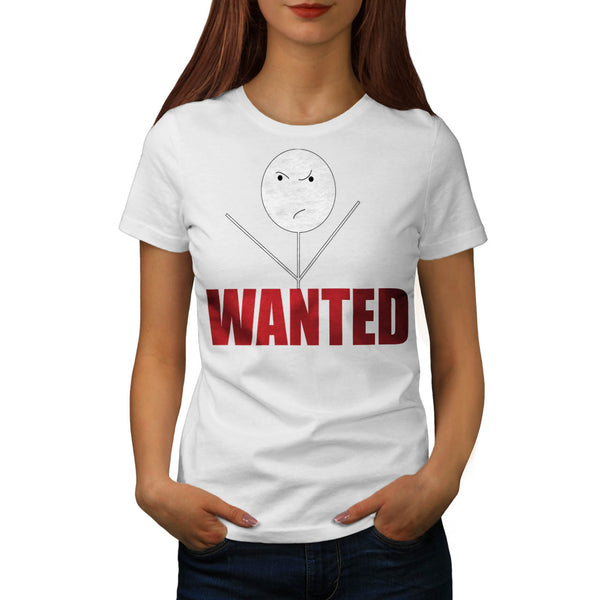 Stick Man Bad Mood Womens T-Shirt
