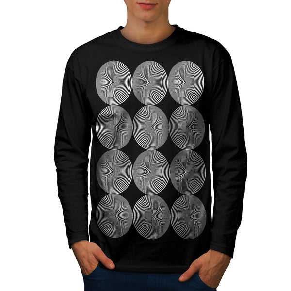 Optical Hypnosis Cool Mens Long Sleeve T-Shirt