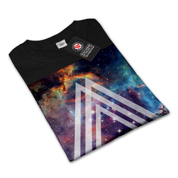 Multi Triangle Space Mens Long Sleeve T-Shirt