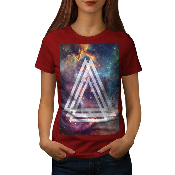 Multi Triangle Space Womens T-Shirt