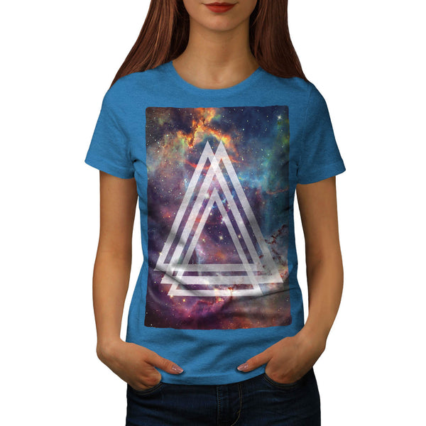Multi Triangle Space Womens T-Shirt