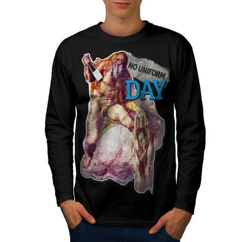 Epic Crazy Nude Beard Mens Long Sleeve T-Shirt