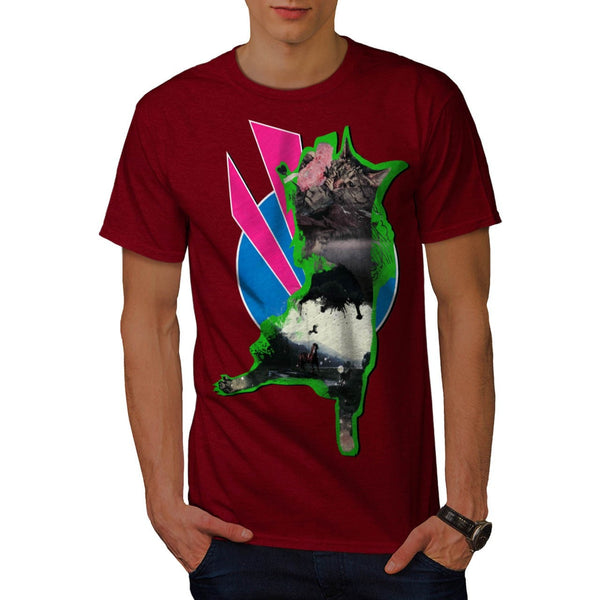 Animal Cat Playful Mens T-Shirt
