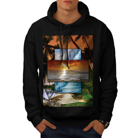 Vintage Sunny Beach Mens Hoodie