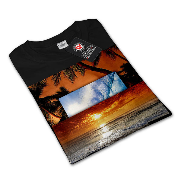 Vintage Sunny Beach Womens Long Sleeve T-Shirt