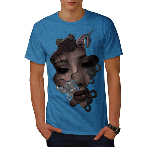 Mechanical Lady Face Mens T-Shirt