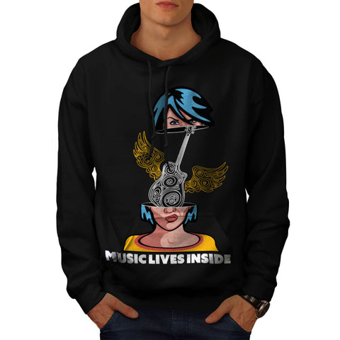 Music Lives Inside Mens Hoodie