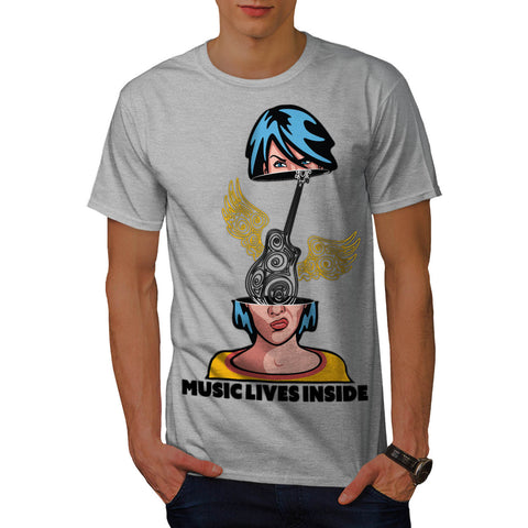 Music Lives Inside Mens T-Shirt