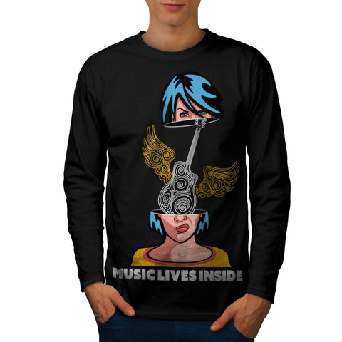 Music Lives Inside Mens Long Sleeve T-Shirt