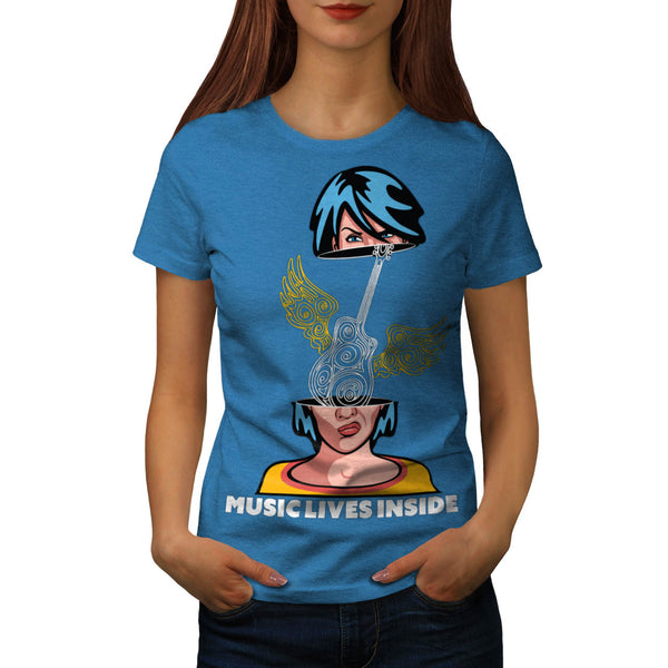 Music Lives Inside Womens T-Shirt