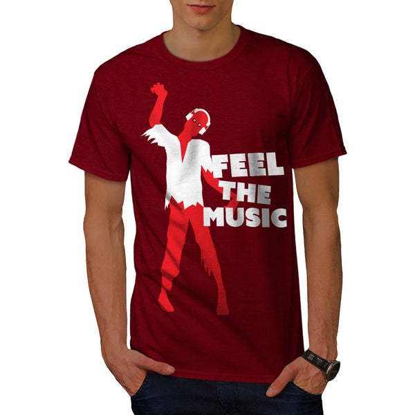 Feel The Music Zombie Mens T-Shirt