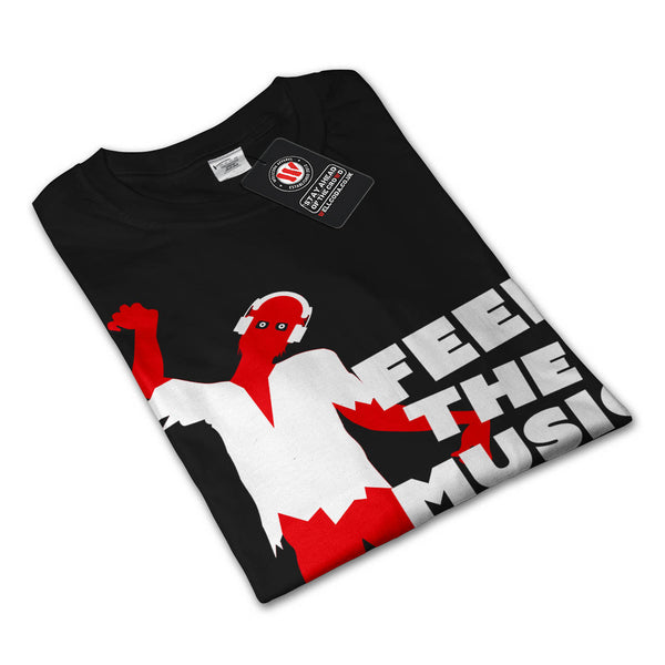 Feel The Music Zombie Womens Long Sleeve T-Shirt