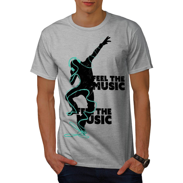 Feel The Music Beat Mens T-Shirt