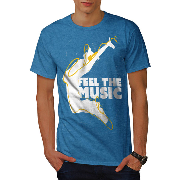 Feel The Music Jump Mens T-Shirt