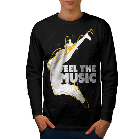 Feel The Music Jump Mens Long Sleeve T-Shirt