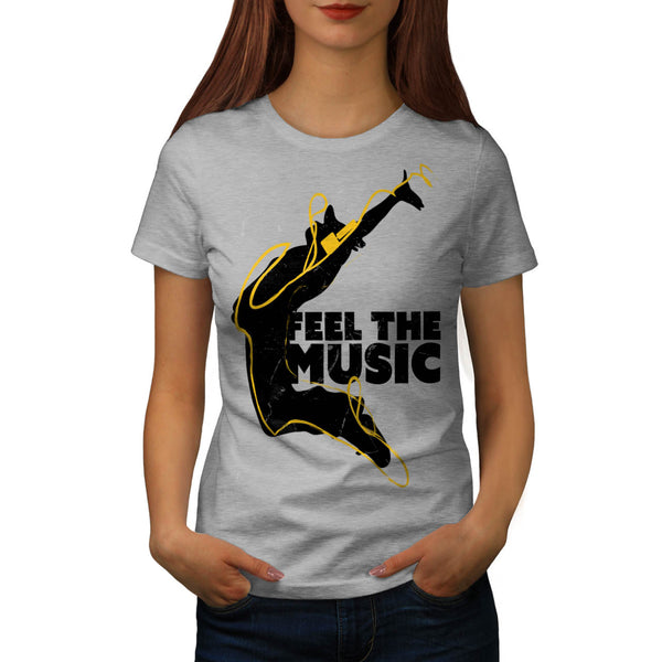 Feel The Music Jump Womens T-Shirt