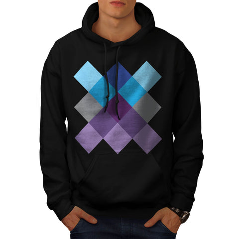 Multi Square Cross Mens Hoodie