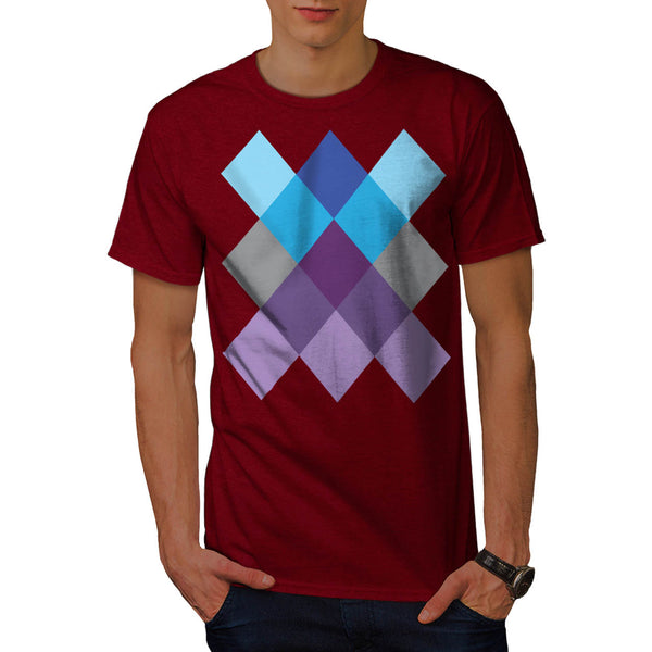 Multi Square Cross Mens T-Shirt
