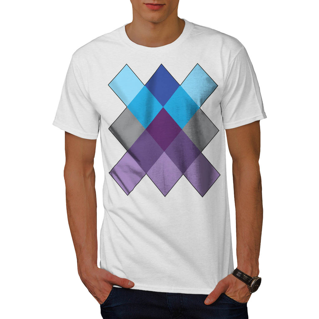Multi Square Cross Mens T-Shirt