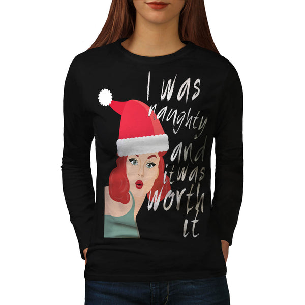 Naughty Christmas Fun Womens Long Sleeve T-Shirt