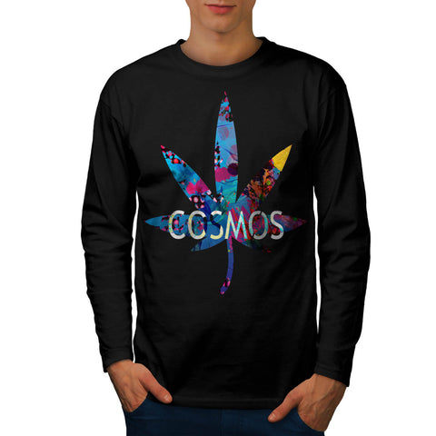 Cannabis Weed Cosmos Mens Long Sleeve T-Shirt