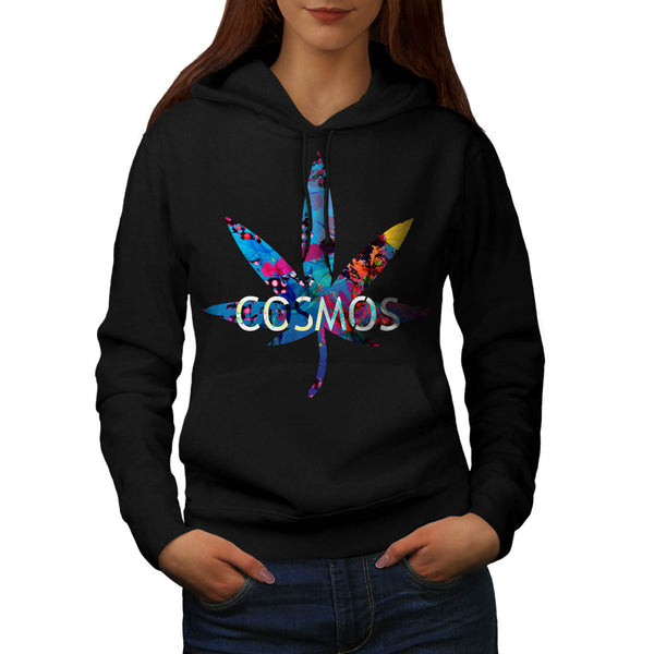 Cannabis Weed Cosmos Womens Hoodie
