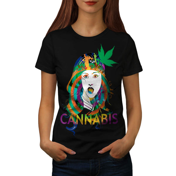 Cannabis Weed Print Womens T-Shirt