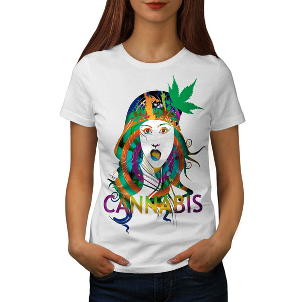 Cannabis Weed Print Womens T-Shirt