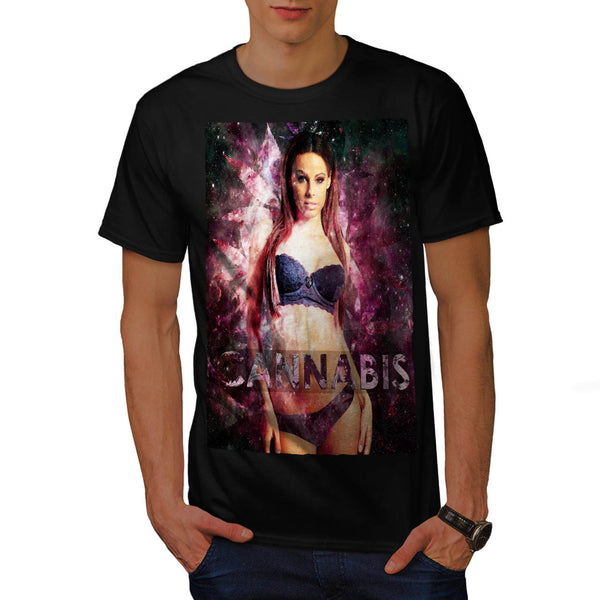 Cannabis Glamour Girl Mens T-Shirt