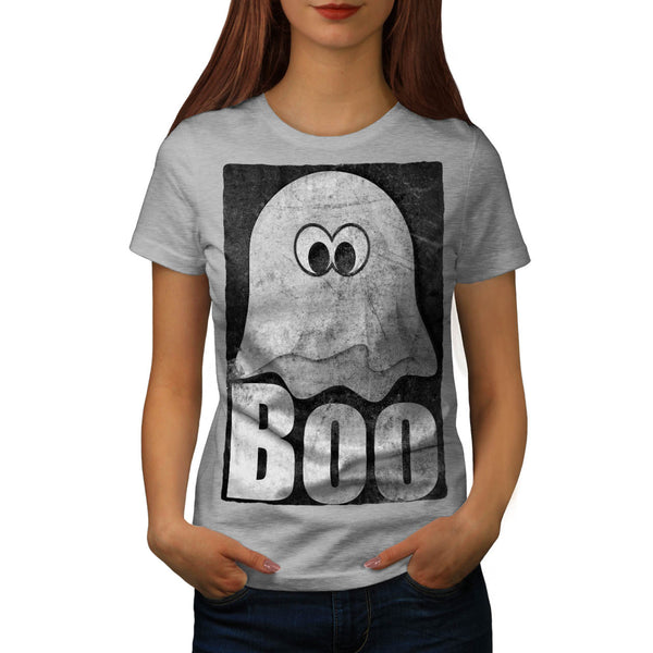 Funny Spooky Ghost Womens T-Shirt