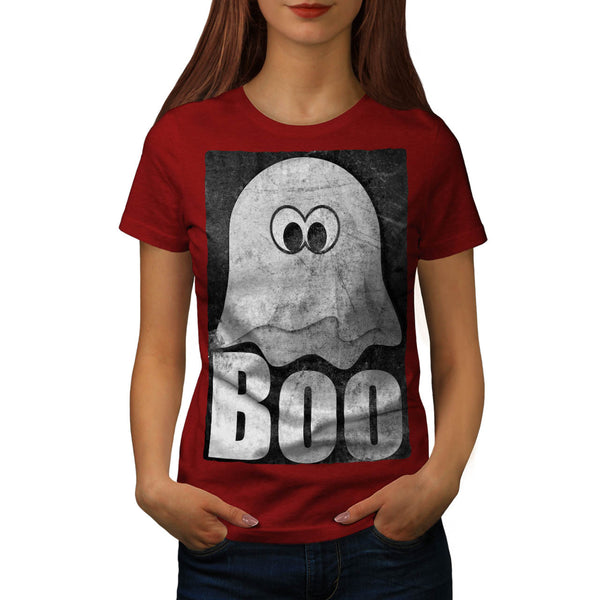Funny Spooky Ghost Womens T-Shirt