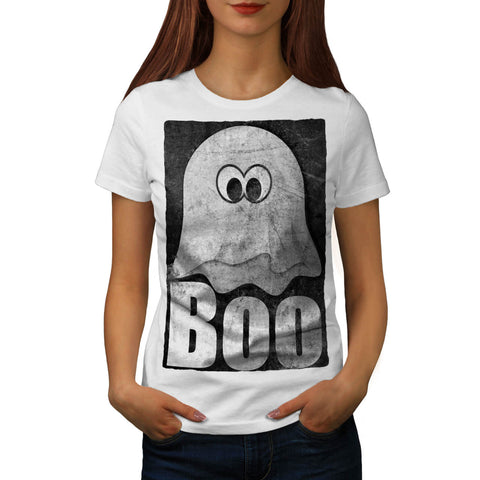Funny Spooky Ghost Womens T-Shirt